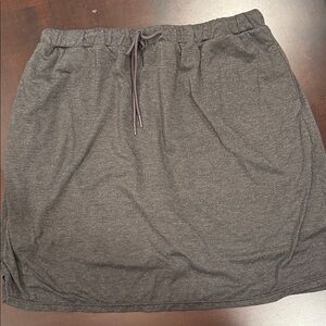 Gray Drawstring Skirt